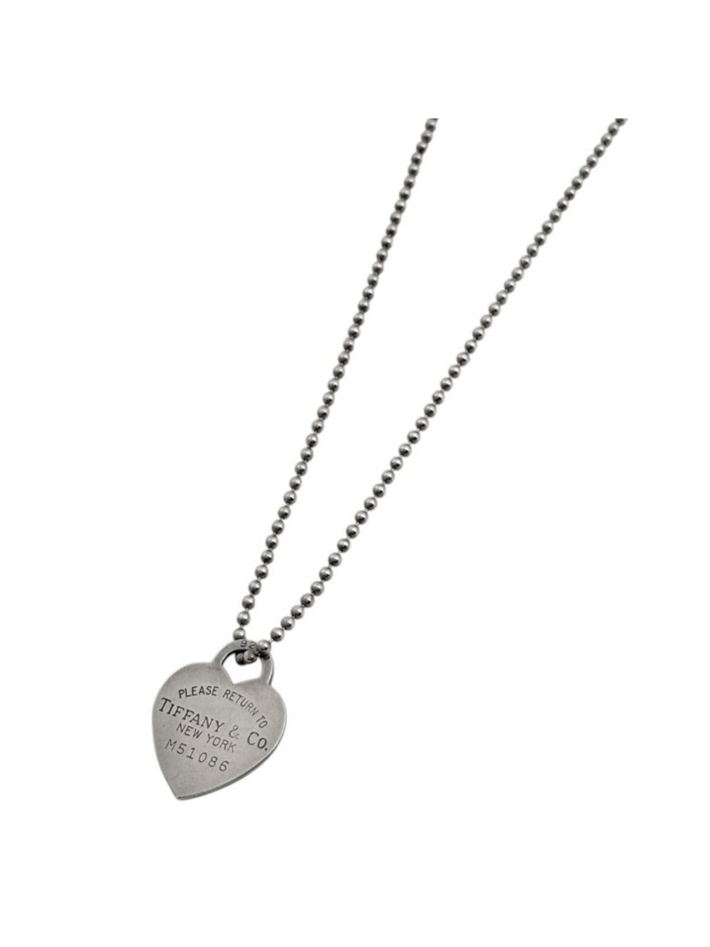 Tiffany & Co Return to Necklace Long Heart Tag 925 Sterling Silver